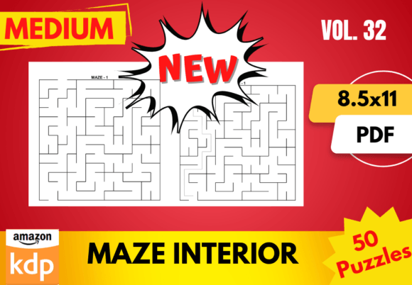 A Ready-to-Print Maze Puzzle Book Interior