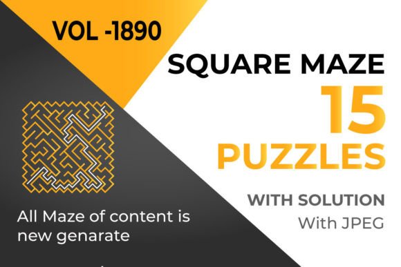 KDP for Kid Square Maze Puzzle VOL-1890: A Large Print Puzzle Solution