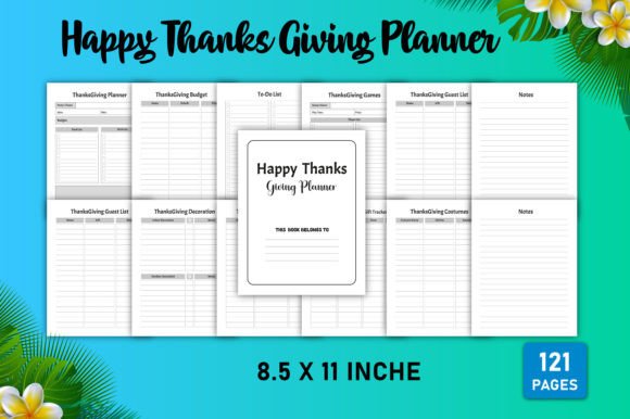 The Happy Thanksgiving Planner KDP Interior: Streamlining Celebration in the Digital Publishing Age