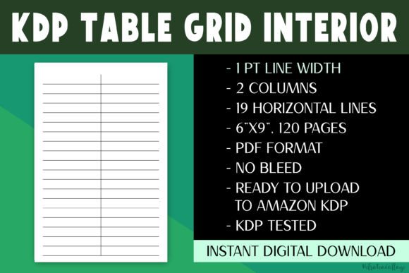 The Power of a Simple Grid: Why a KDP 6”x9” 120pg PDF Table Grid Interior is a Creator’s Secret Weapon