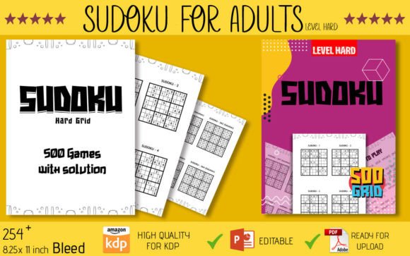 The SUDOKU Book for Adults with Cover - Hard: Your Brain's Portable Gym