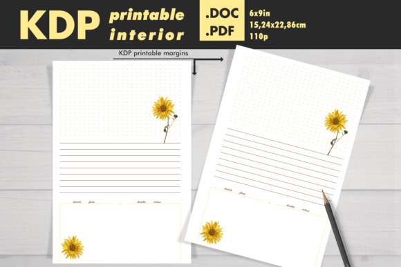 Your Ultimate Companion for Creative Thinking: The KDP Brainstorm Ideas Sunflower Notebook